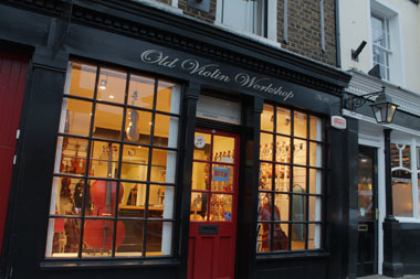 photo of fascia of the Old Vioin Workshop in Hampton Hill High Street